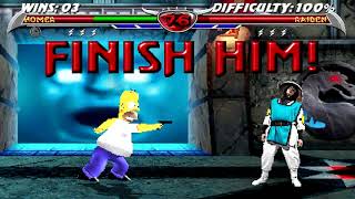 Mortal Kombat Chaotic 2 - Homer Simpson playthrough
