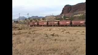 BNSF Conductor Giving A Roll-By To Eastbound Grain Train At Darling, Arizona 12-12-12