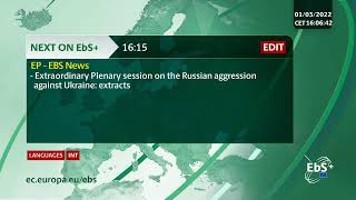 LIVE: Extraordinary Plenary session on the Russian aggression against Ukraine