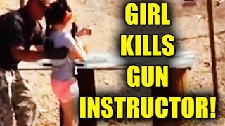 9 year old girl accidentally kills shooting instructor with Uzi Video (Girl Shoots Gun Instructor)