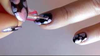 NAIL ART CUORI CON PIGMENTI per total look "PREPARIAMOCI PER...un romantico s valentino!!!"