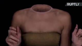 Исчезновение головы в прямом эфире.Боди Арт 2017 Disappearance of the head on the air.