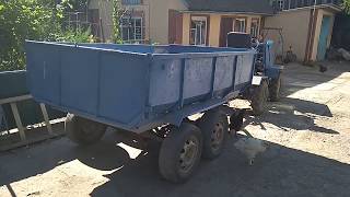 Огляд двухосного прицепа до мінітрактора