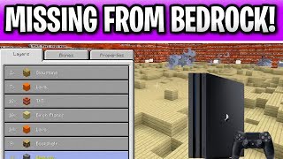 Minecraft Top 5 Missing Bedrock Features! Ps4 Edition, Custom Skins & Amplified!