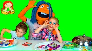 ✿Фанта ЧЕЛЛЕНДЖ угадываем вкус /Jelly Belly  Challenge Kid's/Марсианин Макс помогает/Fanta