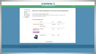 Capsim -  How to register