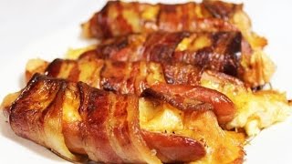 Сосиски с сыром к пиву, запеченные в духовке