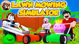 Роблокс ☝️ Гайд Симулятор Газонокосильщика ? Lawn Mowing Simulator⚡ Коды Roblox Simulator Рыжий Енот