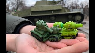 Танк КВ-1 оказался малышом героем Т-70 лепим из пластилина