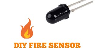 DIY FIRE SENSOR USING BC547 TRANSISTORS AND PHOTO DIODE.