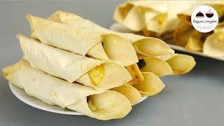 Закуска СЮРПРИЗ ДЛЯ ГОСТЕЙ  Хрустящие трубочки с разными вкусами. Попробуйте!