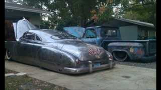 BareMetalBandit chopping a 49 coupe with air bag installation