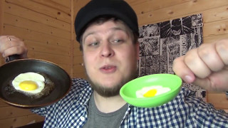 Обычная еда против пластилина Play Doh - Набор Плей До кухня