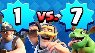 Clash Royale - На пути к 3000 кубков / ЭТО ЖЕСТКО / 1 lvl VS 7 lvl [ 1113/3000 ]