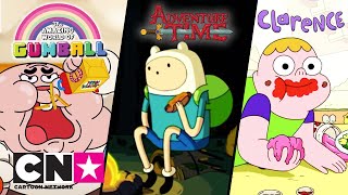 Гамбол + Время приключений + Кларенс | Гамбургеры (серии целиком) | Cartoon Network