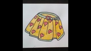 Как нарисовать юбку   -    How to draw a skirt Как нарисовать милые рисунки