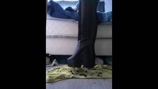 Trample and crushing candy with my boots