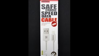 REMAX White USB Sync Data Cable  Charger RC - 006i - High Speed 8 pin for iPhone