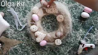 МАСТЕР-КЛАСС "ПАСХАЛЬНЫЙ ВЕНОК" //HANDMADE//Идеи для пасхи// Olga Kir