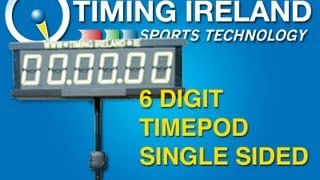 6 Digit Timepod Single Sided by TIMING IRELAND.com