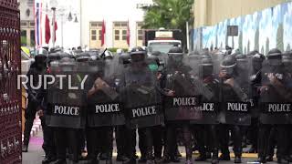 Thailand: Anti-govt protesters met with police water cannon over alleged Bangkok shooting