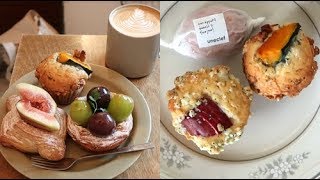 도쿄일상Vlog?빵집투어,uneclef,데니쉬,카레빵,타이야키,머핀ღ카페비요리カフェ巡り