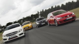 VW Golf GTI vs. BMW 125i vs. Mercedes A 250 vs. Ford Focus ST
