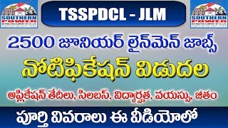 TSSPDCL JLM Notification 2019 || JLM syllabus, JLM exam pattern, JLM qualification total details
