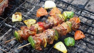 GRILLED PORK & VEGGIE SKEWER - Thịt Xiên Nướng