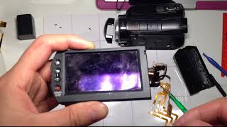 Ремонт Sony HDR-SR12E  ЖК-дисплей замена шлейфа