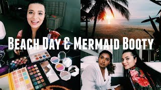 BEACH DAY & MERMAID BOOTY | VLOG