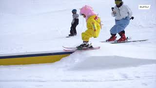 Small wonder! Stupendous 4-yr-old shows off her ski moves ahead of Beijing games