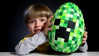 Giant Minecraft Surprise Egg Made of Play-Doh​​​
