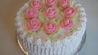 Торт и белковый заварной крем