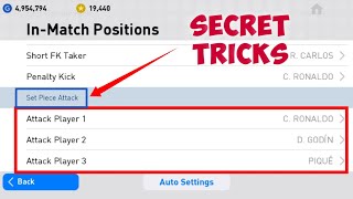 Secret Tricks to chose Set piece Attackers__Pes 19 Mobile