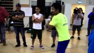 MANNY PACQUIAO -SHOWS RIDICULOUS POWER WHILE SHADOW BOXING- MANNY PACQUIAO VIDEO