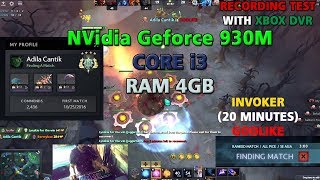 XBox Game DVR Screen Recording Windows 10 | NVidia Geforce 930M Core i3 RAM 4GB - DOTA 2