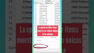Filtros con excel, ¡En el teléfono! | Filtrar datos | Shorts