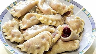 Вареники с вишней на заварном тесте/ Cherry dumplings on custard dough