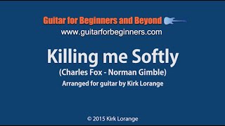Killing Me Softly - A Fingerstyle Guitar Lesson showing the Virtual Fretboard.
