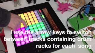 Ableton Push with nativeKONTROL PXT Live 64 pad drum rack