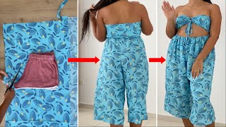 ¡PRECIOSO ENTERIZO De Pantalón Con ESCOTE! ???????? DIY How To Make A JUMPSUIT With A NECKLINE?