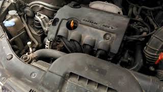 Работа двигателя до регулировки клапанов Kia ceed 2008 1.6 акпп пробег 138000