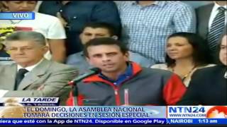 Oposición denuncia "golpe de Estado" y llama a manifestaciones de calle este 26 de octubre