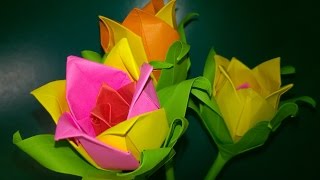 Цветы из бумаги (Розы). Подарки День:Учителя Матери Рождения Поделки своими руками Origami Rose