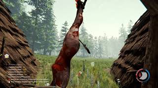 The Forest. Дикарка попалась в ловушку. Стрела в жопу)
