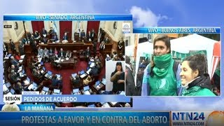 Argentina: Senado debate la despenalización del aborto en medio de protestas