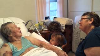 Kisses for Great Grandma Betty