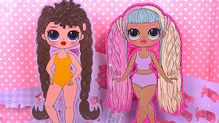 LOL OMG Paper Doll Dress Up Crafts for Kids DIY Poupées en Papier