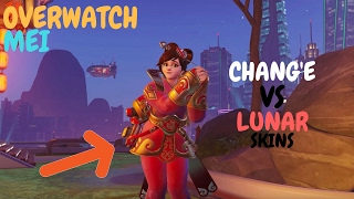 OVERWATCH: Mei Chang'e Skin VS Luna Skin (Gameplay & Spotlight)